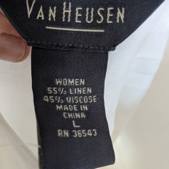 Vintage Van Heusen linen tank top with beads and s - Picture 3 of 4